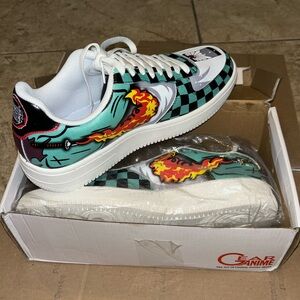Men’s sneakers size 11! Customized demon slayer shoes. NEVER WORN